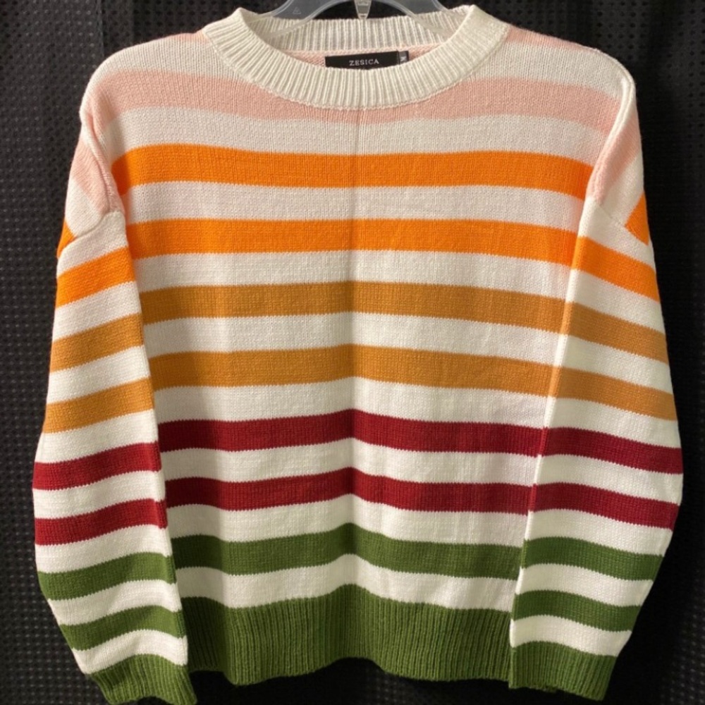 Zesica Brand Striped Sweater